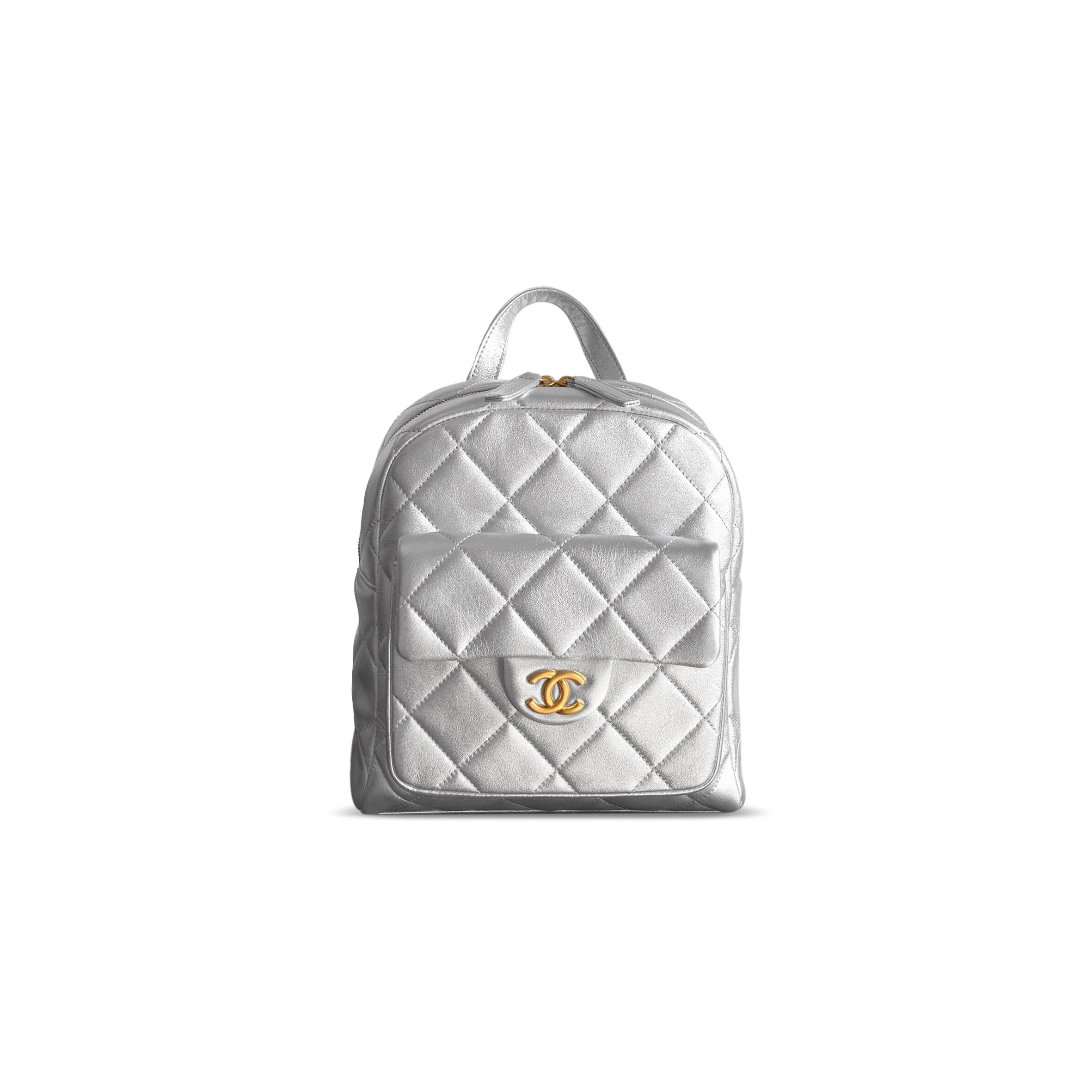 Ch**el 25k silver backpack as5793 (22.5*22*8.5cm)
